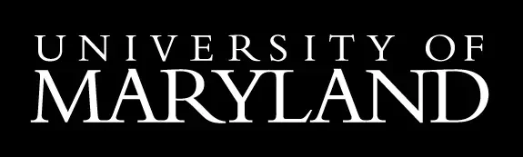 University of Maryland logo with white text on a black background.